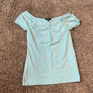Super cute off the shoulder shirt with built in bra